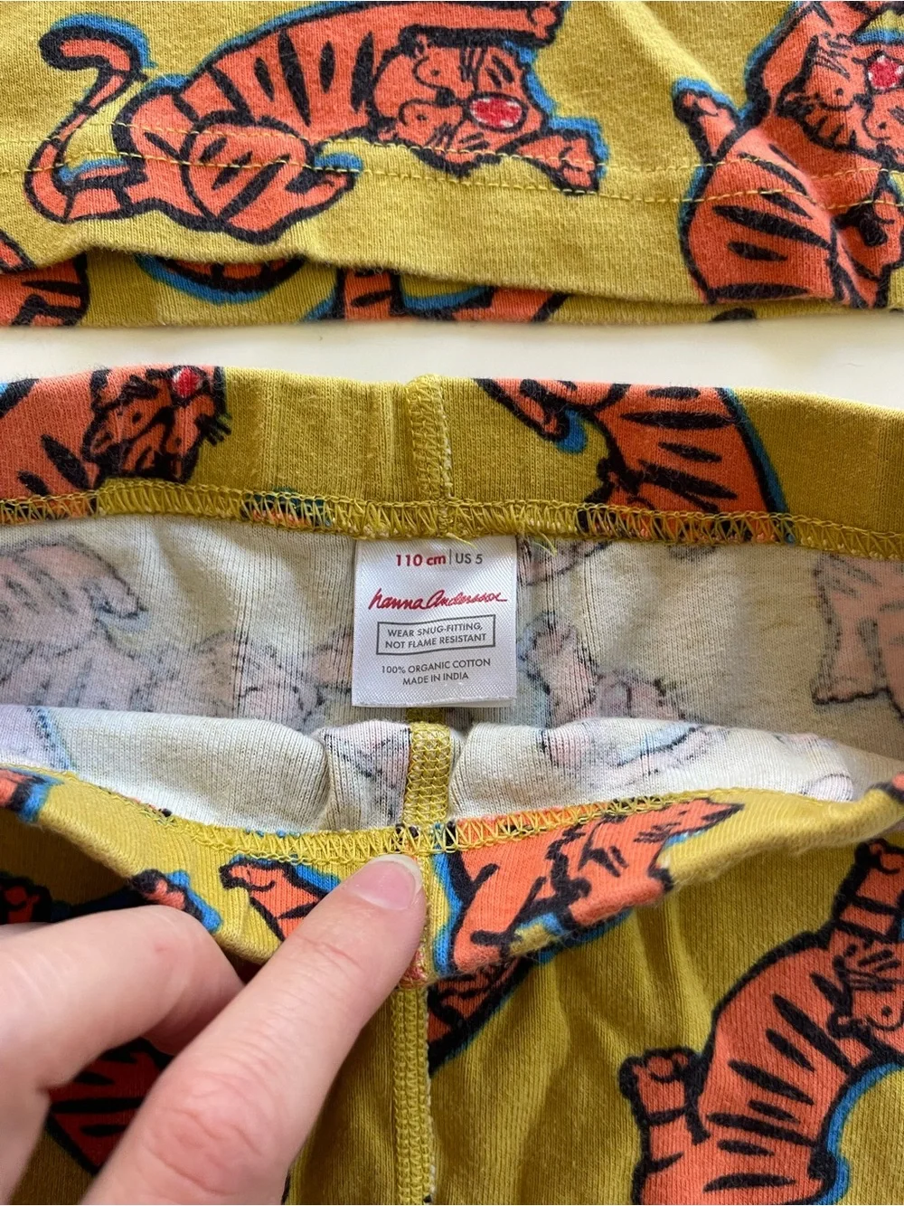 Hanna Andersson Toddler Tiger Pajama Set - 5t - Picture 2 of 4